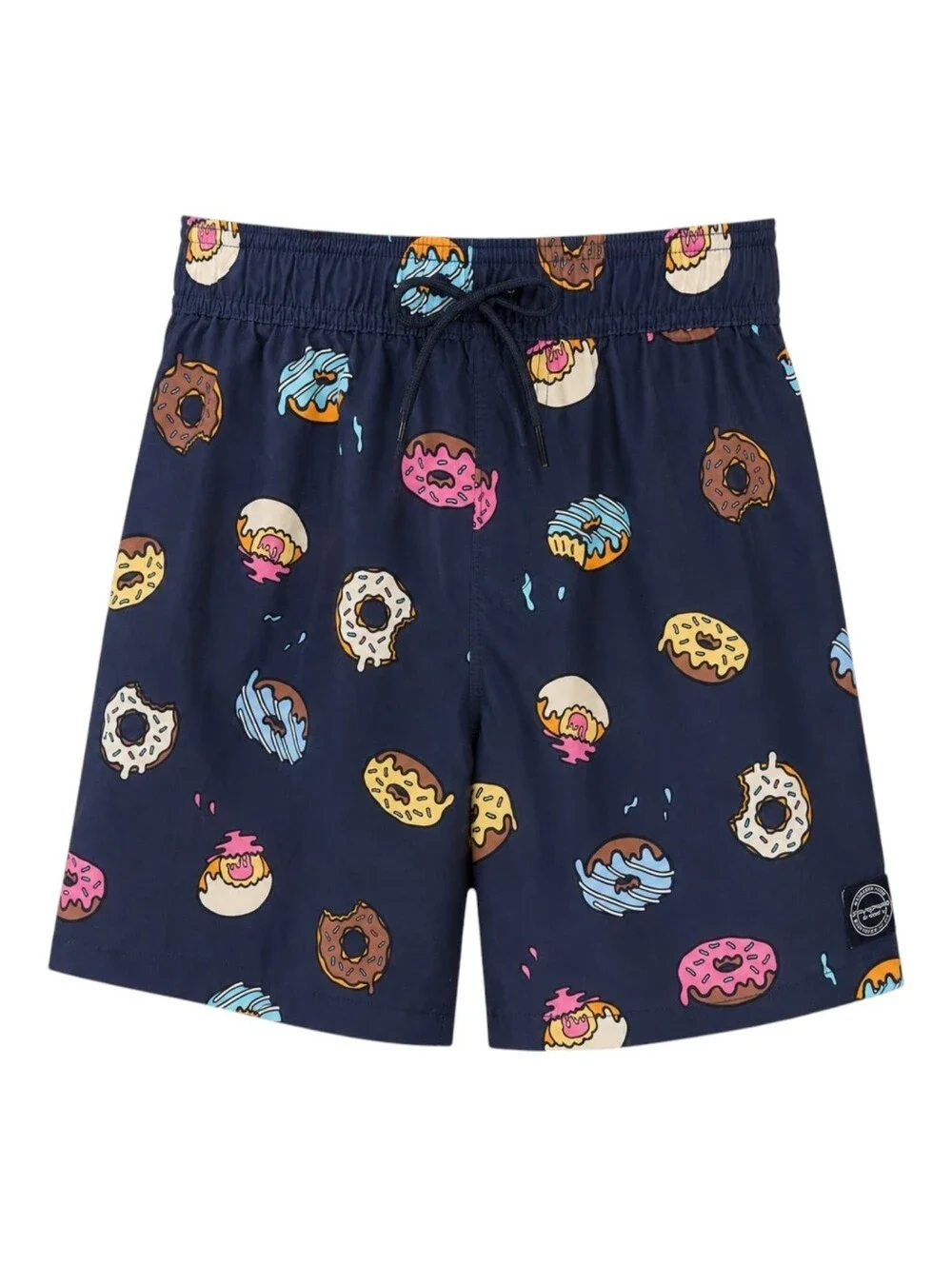 Abercrombie Kids A&F Navy Blue Donut Swim Trunks Swimsuit Board Shorts Boy 11 12